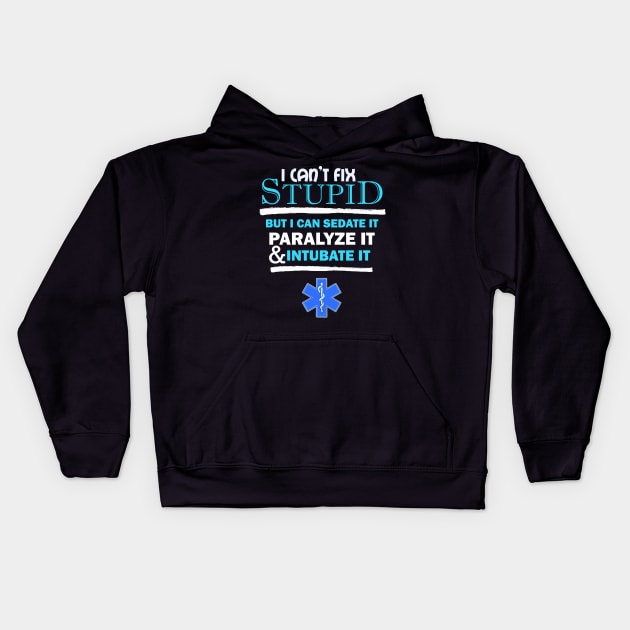 Awesome Emergency Medical Services Gift Print EMS Print Kids Hoodie by Linco